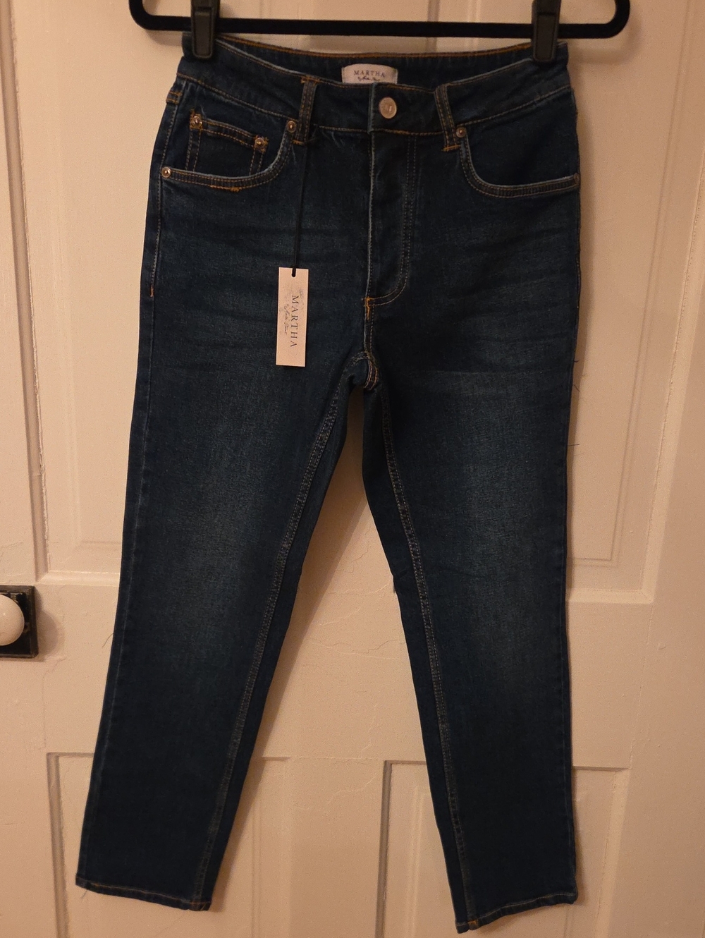 Martha Stewart Dark Indigo Slim Straight Jeans